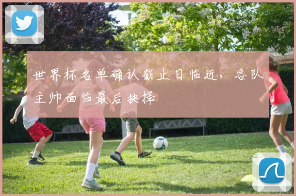 世界杯名单确认截止日临近，各队主帅面临最后抉择
